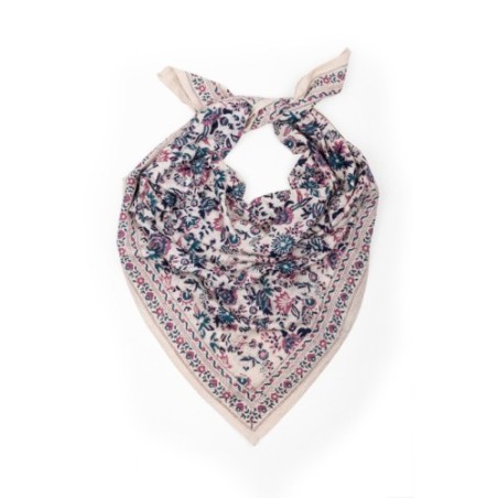 Grand foulard indien Goa myrtille 