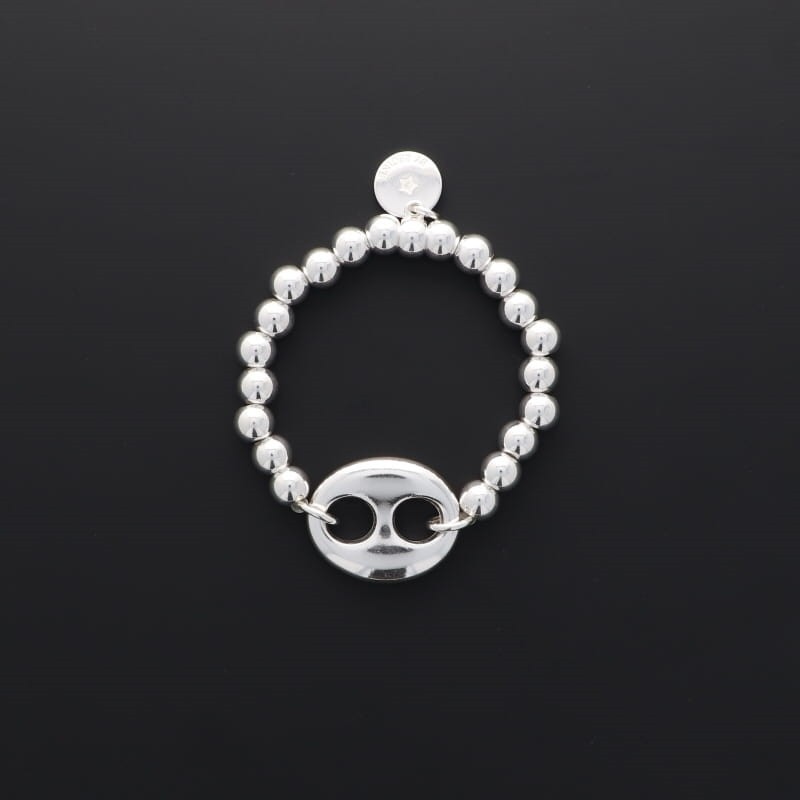 Bracelet perles marine Secret de Cuir