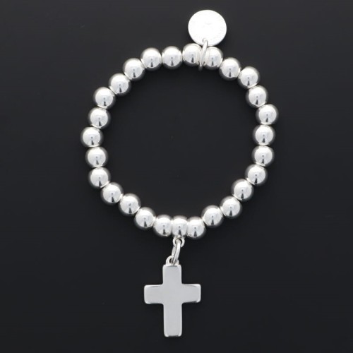 Bracelet perles croix 
