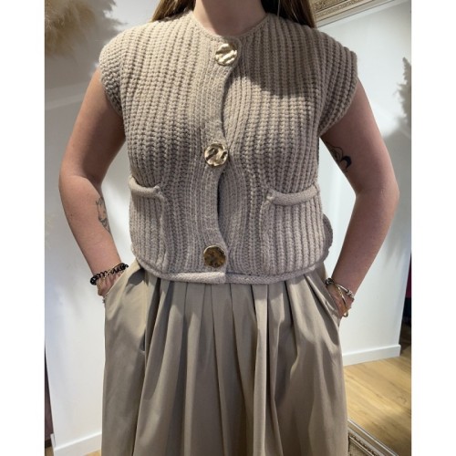 Gilet Elea taupe