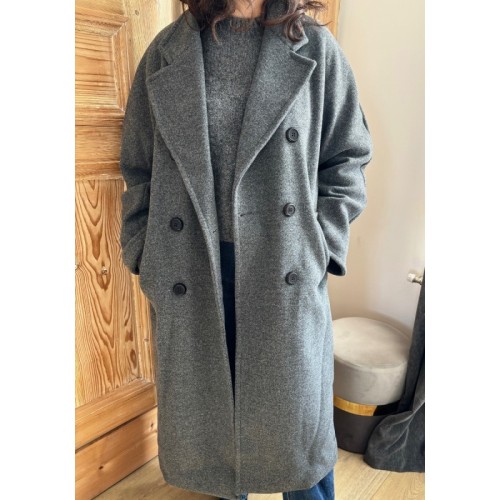 Manteau Danae long Gris 