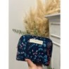 Pochette Fleuri marine 