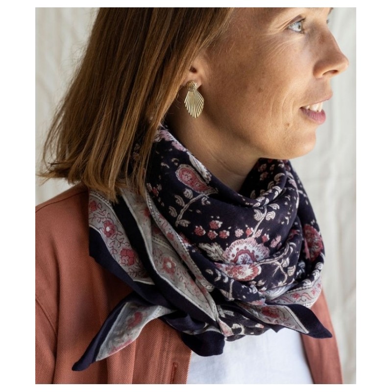 Grand Foulard Capri Minuit 