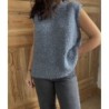 Pull bouclette bleu clair