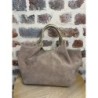 Sac Olga daim taupe M