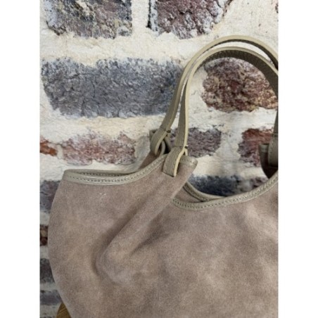 Sac Olga daim taupe M